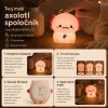 Axolotl lampa spolocnik — funkcie dotyk casovac 30 min uroven jasu Blumy