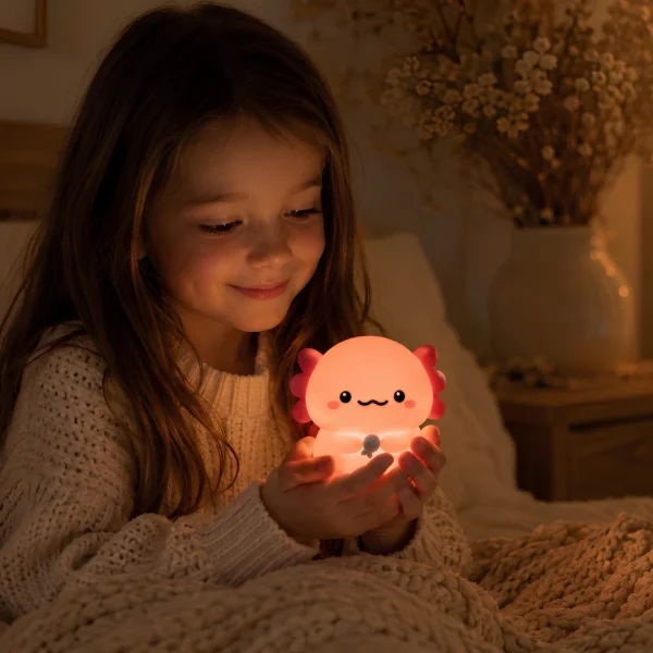 Darcek pre dievca — axolotl lampa ruzova Blumy