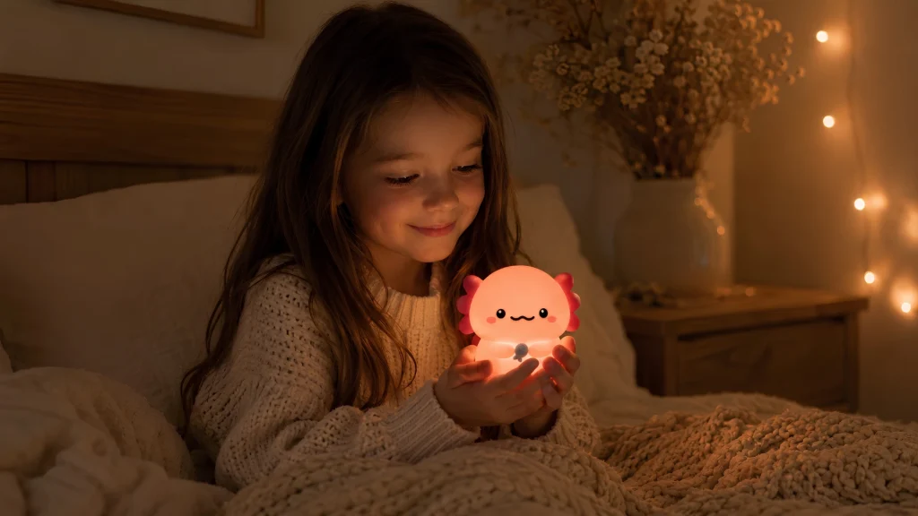 Nočná lampa pre dievča Axolotl 