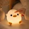 Dotykova nocna lampa Kacka — stlacenie mäkkeho silikonu Blumy