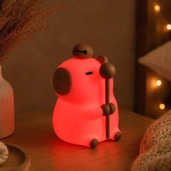 Kapybara RGB lampa — cervene svetlo nocnej lampy Blumy