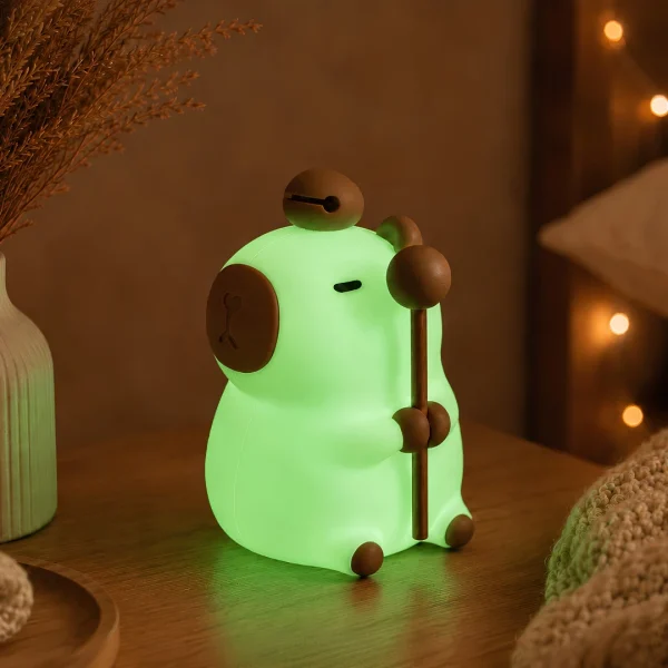 Kapybara RGB lampa — zelene svetlo nocnej lampy Blumy