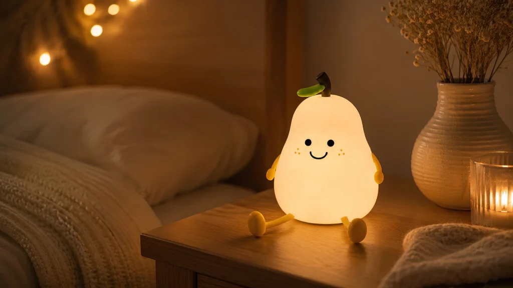 Nočná lampa Hruška na nočnom stolíku Blumy