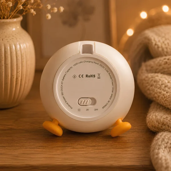 Nocna lampa Kacka — USB-C nabijanie CE RoHS certifikaty Blumy