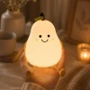 Silikonova nocna lampa Hruska — mäkky silikon na stlacenie Blumy